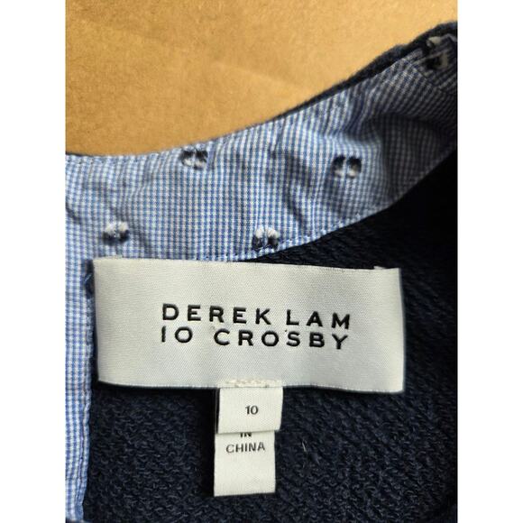 Derek Lam 10 Crosby Dress Set 10 Medium Blue Navy Sleeveless - Picture 13 of 15